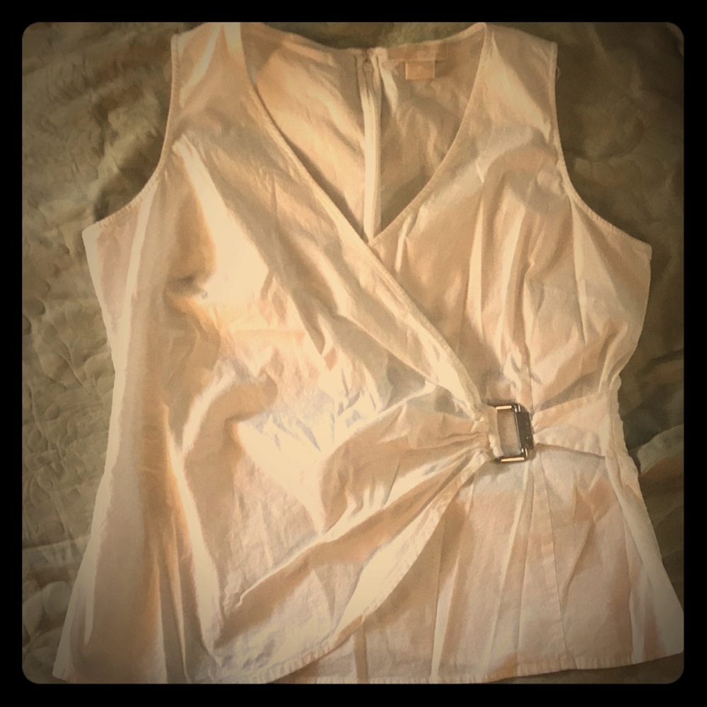 Michael Kors fitted white sz 16 sleeveless blouse
